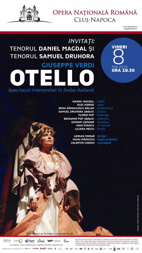 ”OTELLO”, un spectacol de excepție! Vineri, 8 mai 2015