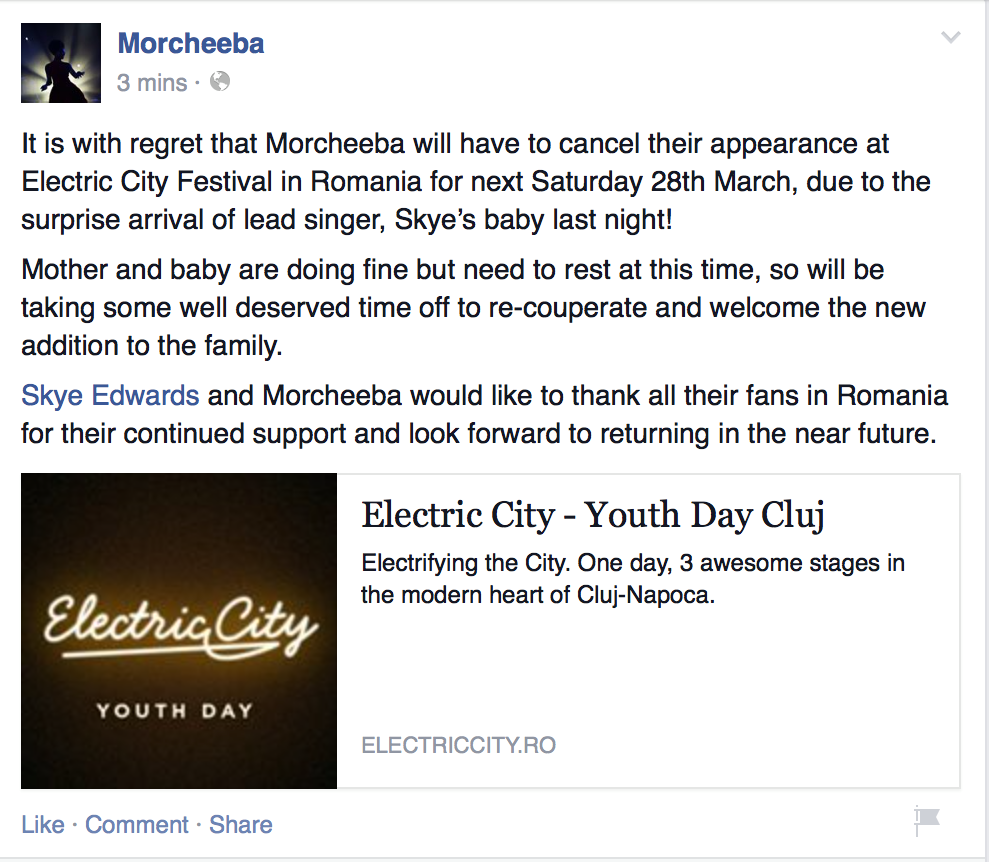 Morcheeba nu mai vine la Electric City. Cei care au cumpărat bilete vor primi banii înapoi.