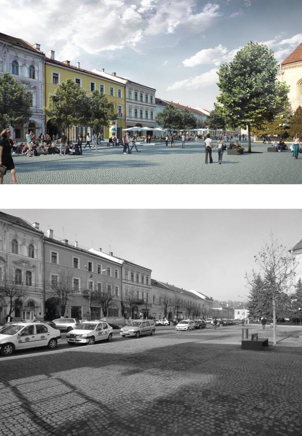 Piața Unirii din Cluj-Napoca va fi modernizată. Vezi cum va arăta piața după implementarea proiectului de modernizare.