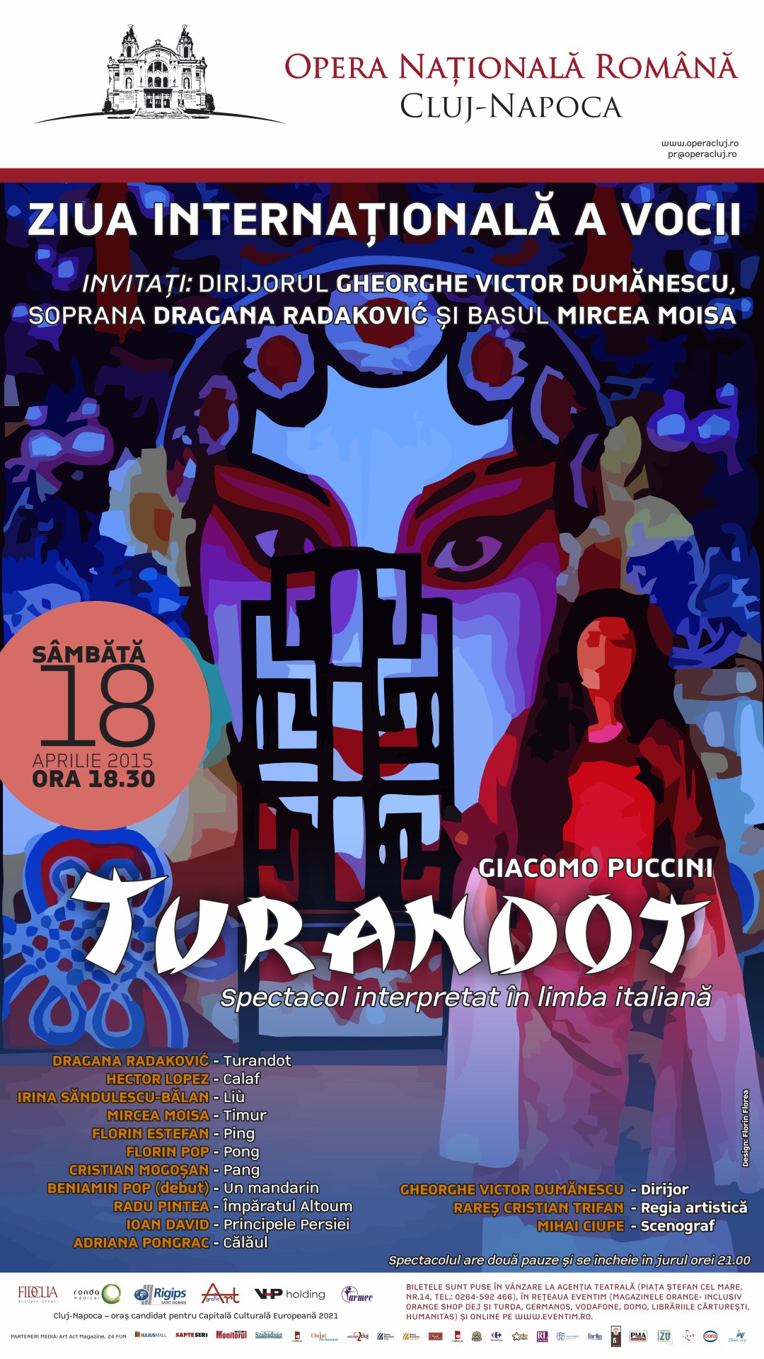 TURANDOT – Spectacol-eveniment, sâmbătă, 18 aprilie 2015
