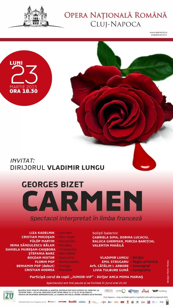 Carmen, celebrul titlu revine într-un spectacol seducător și exuberant  luni, 23 martie