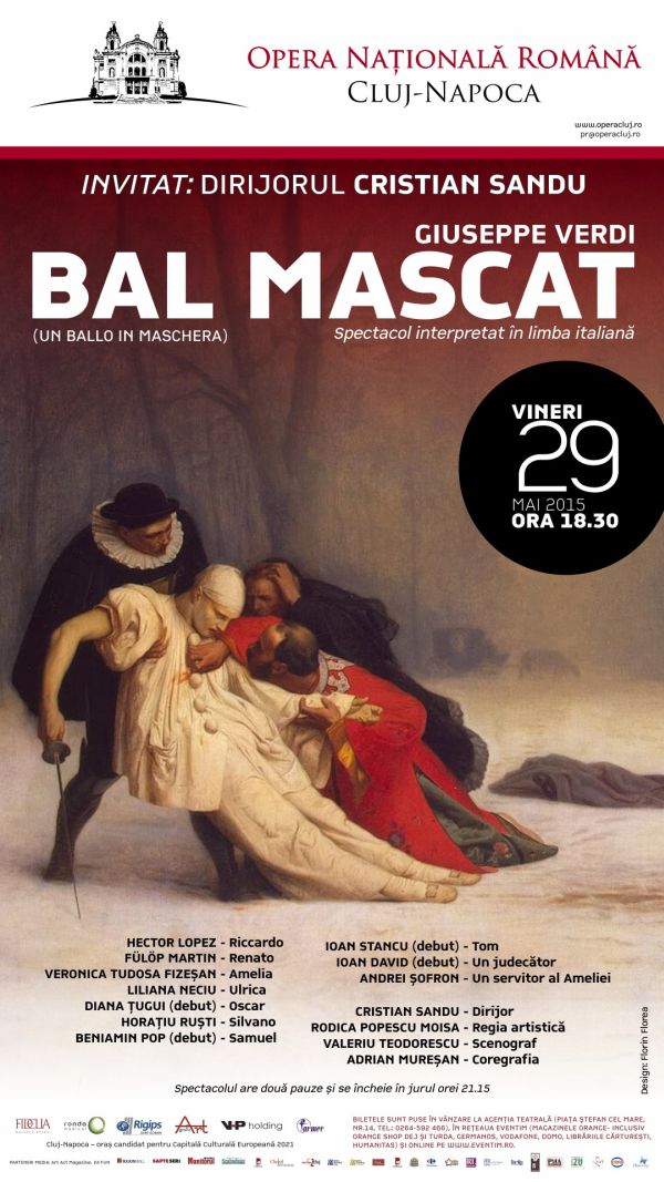 BAL MASCAT la Opera Națională Română din Cluj. Spectacol special, vineri 29 mai