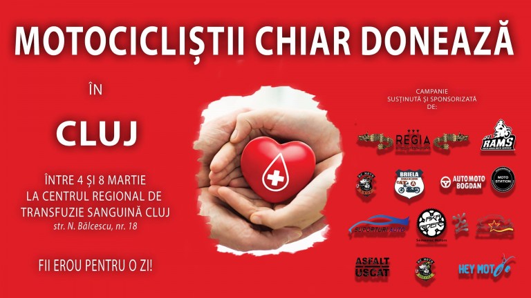Campanie de donare de sânge – „Motocicliștii chiar donează”. Află cum te poți implica.