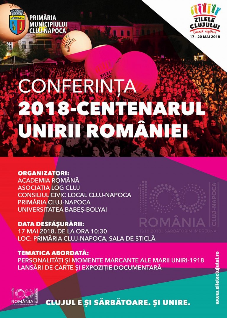 Conferința „2018 – Centenarul Unirii României”