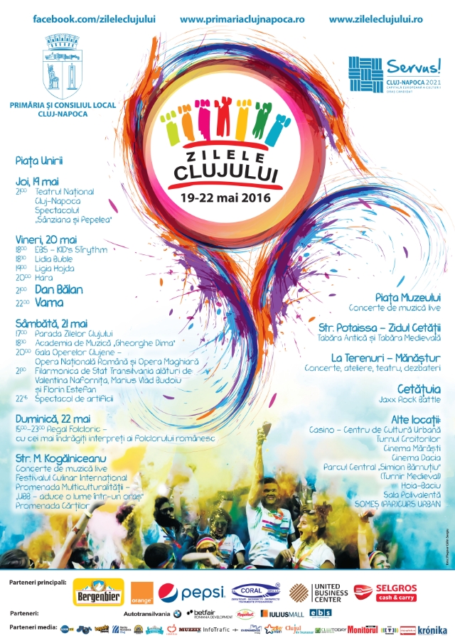 Zilele Clujului – Program pentru sâmbătă, 21 mai 2016
