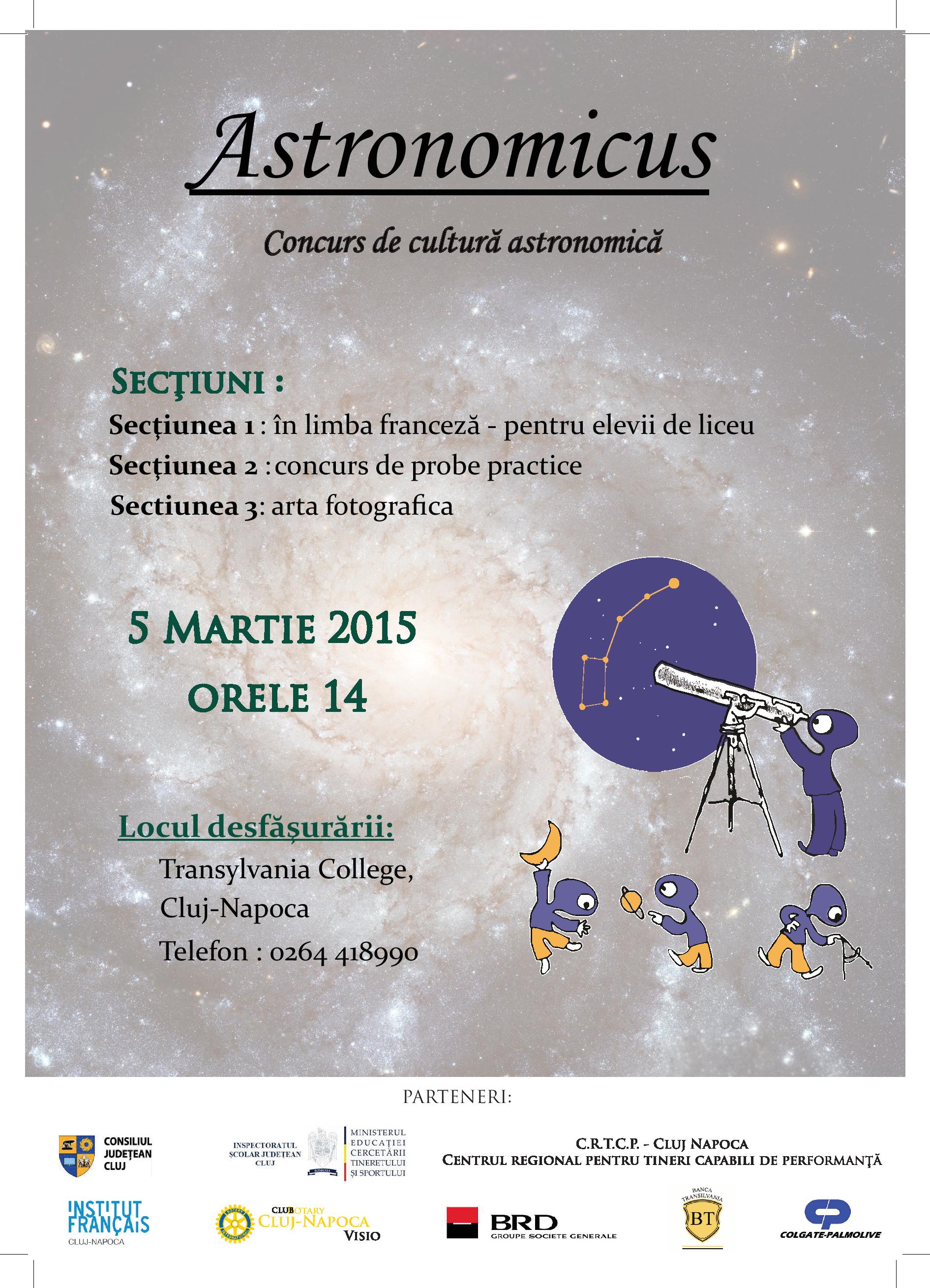 Astronomicus – Concurs de cultură astronomică pentru elevi
