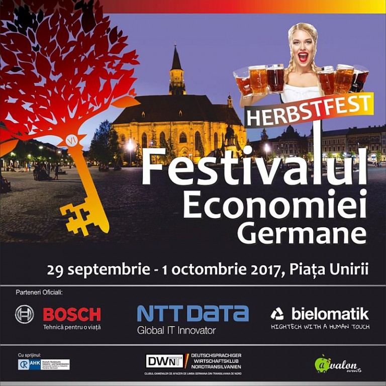 Festivalul de Toamnă al Economiei Germane-Herbstfest 2017 aduce din nou Oktoberfestul la Cluj!