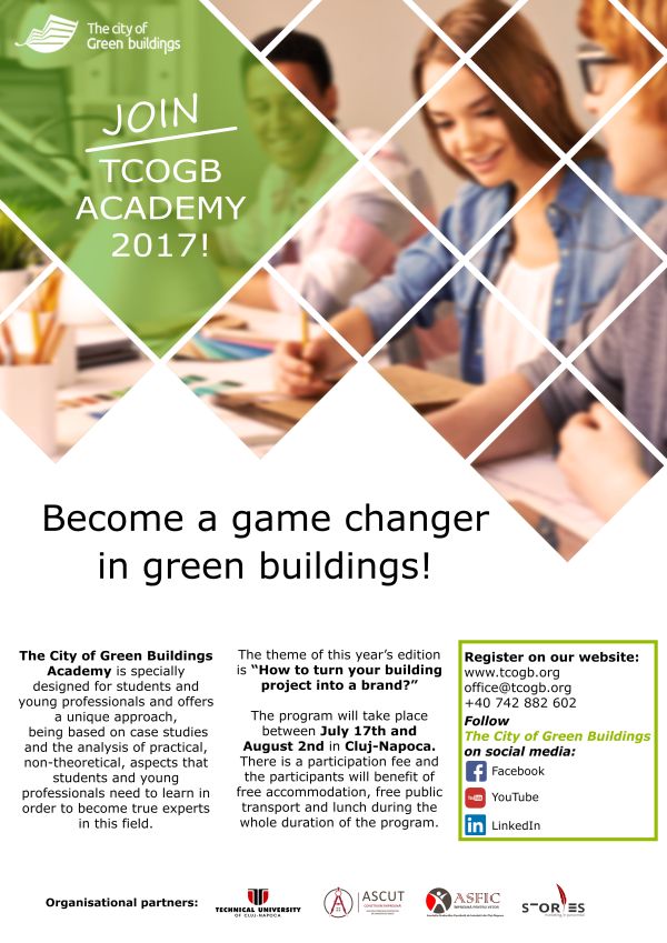 S-a dat startul înscrierilor pentru The City of Green Buildings Academy 2017