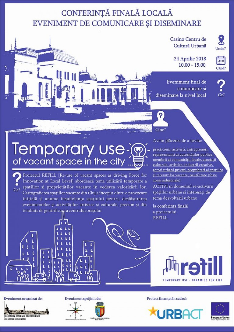 REFILL – un proiect pentru valorificarea spațiilor urbane