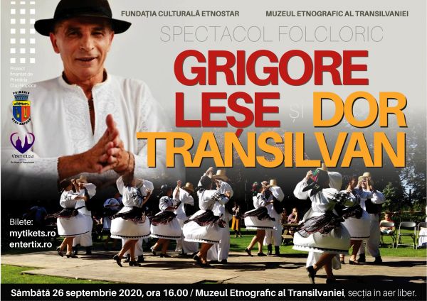 “Grigore Leșe si Dor Transilvan” -spectacol în parcul Etnografic.