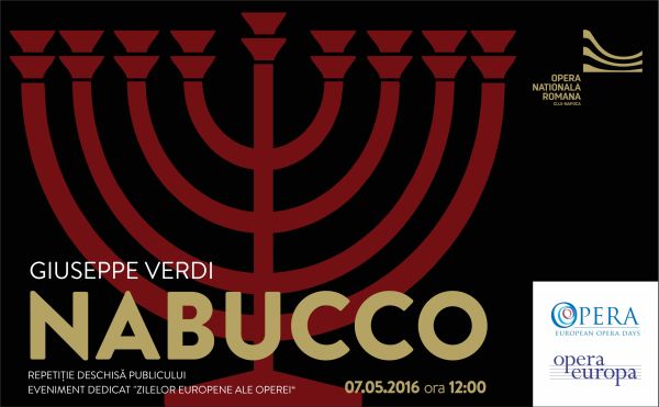 NABUCCO  – repetiție deschisă publicului Sâmbătă, 7 mai 2016, ora 12:00