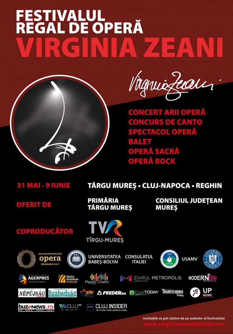 Profesioniști din elita operei mondiale vin în Transilvania  pentru Festivalul Regal de Operă “Virginia Zeani”