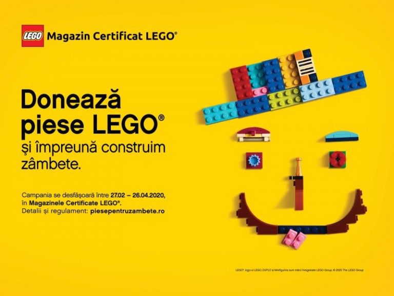 PREMIERA pentru CLUJENI: S-a lansat Piese pentru Zambete, primul program de donare de piese LEGO® din Romania