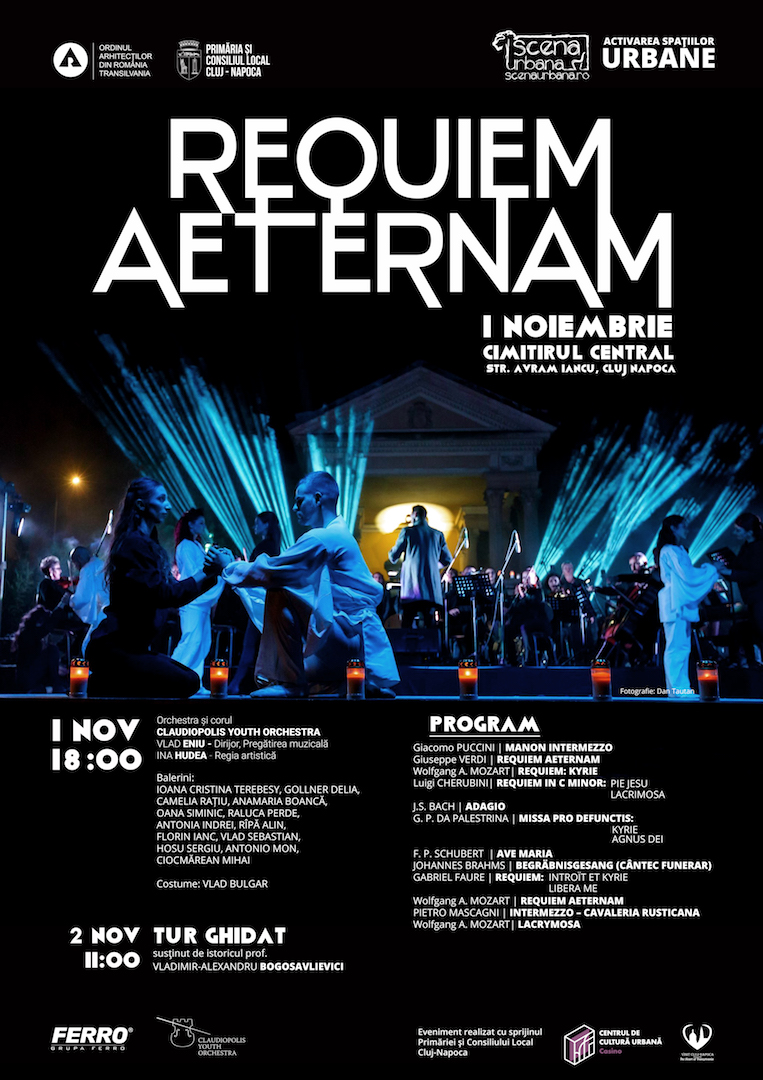 Requiem aeternam, un spectacol de comemorare a sufletelor celor dragi,  adus, de Scena Urbană, în cimitir, de Luminație