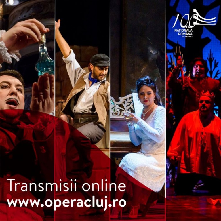 Cele mai apreciate spectacole revin pe scena virtuală   a Operei Naționale Române din Cluj-Napoca