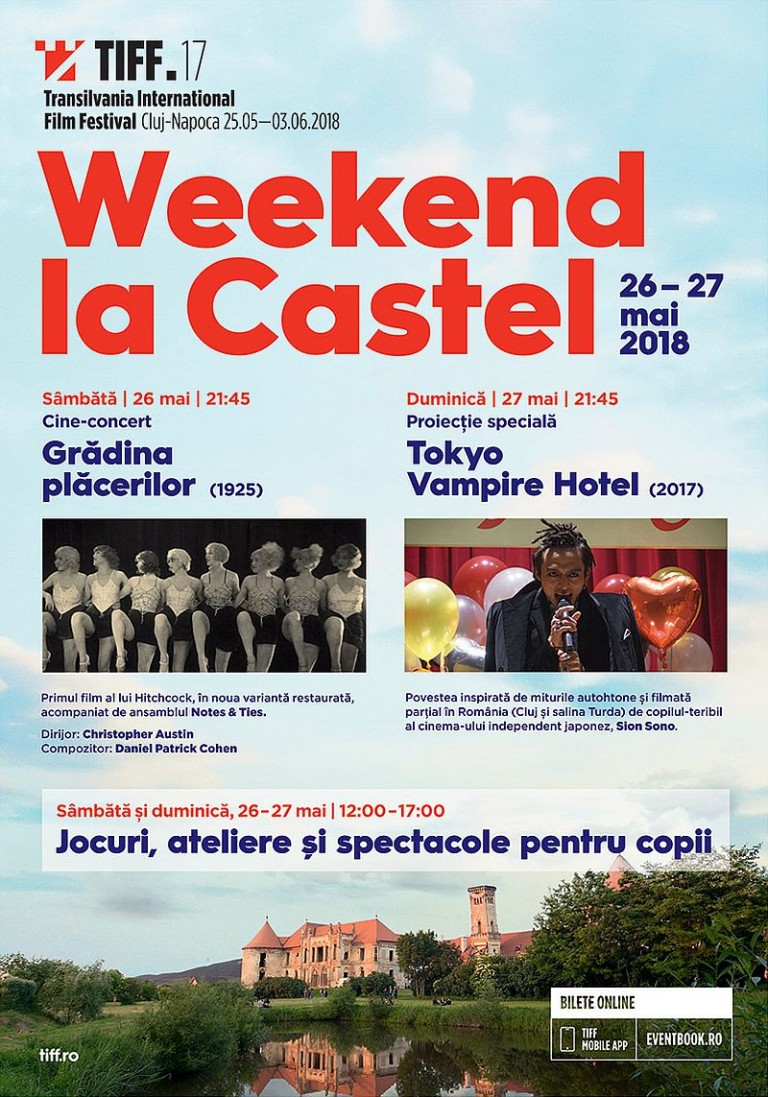 Weekend la Castel: Grădina plăcerilor, primul film al lui Hitchcock și Tokyo Vampire Hotel, fantasy-ul filmat la Cluj, proiectate în premieră la Bonțida