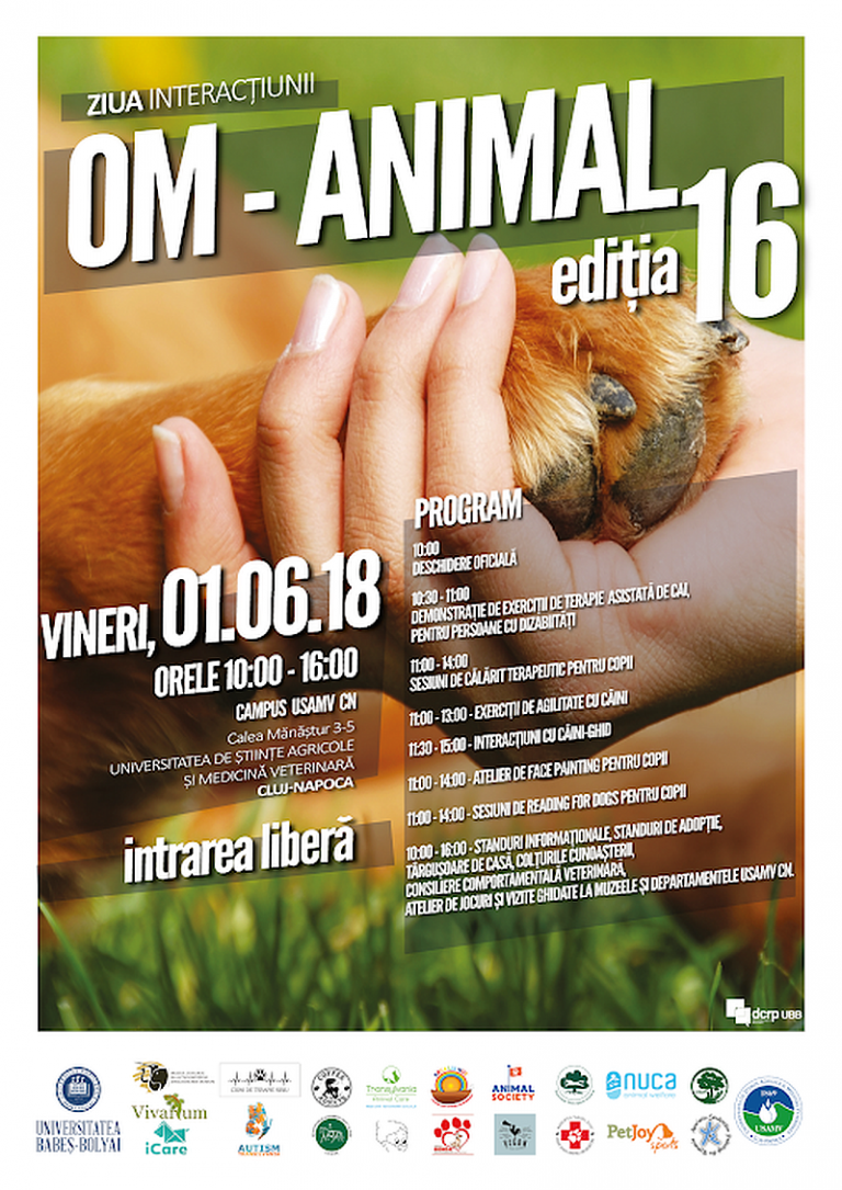 Ziua Interacțiunii Om-Animal (ZIOA), de 1 iunie, în campusul  USAMV Cluj-Napoca