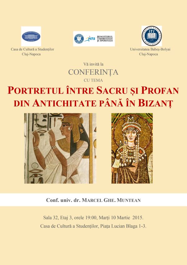 Conferință – Portretul între sacru și profan din Antichitate și până în Bizanț