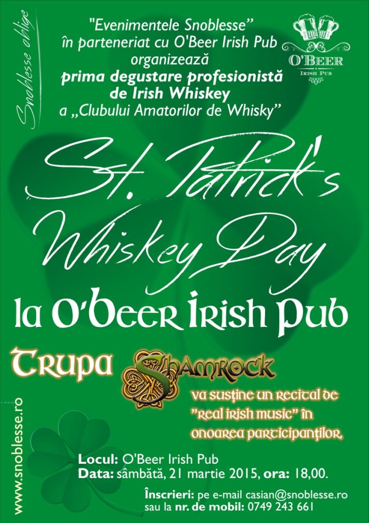 Prima degustare de Irish whiskey a „Clubului amatorilor de whisky”