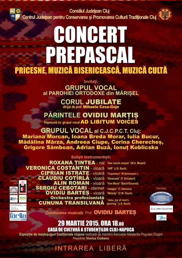 Concert prepascal la CJCPCT Cluj