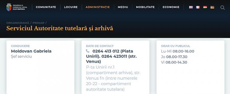 Primăria Cluj-Napoca anunță mutarea sediului compartimentului de autoritate tutelară. Află detalii.
