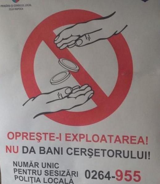 38 de persoane depistate în ultima lună că practicau cerşetoria la Cluj-Napoca