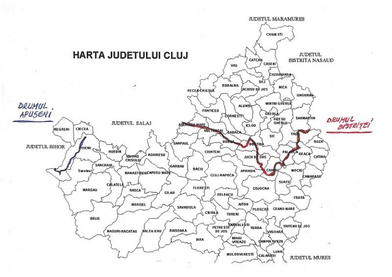 CJ Cluj demarează licitația de modernizare, cu fonduri europene, a DJ 109–Drumul Bistriței