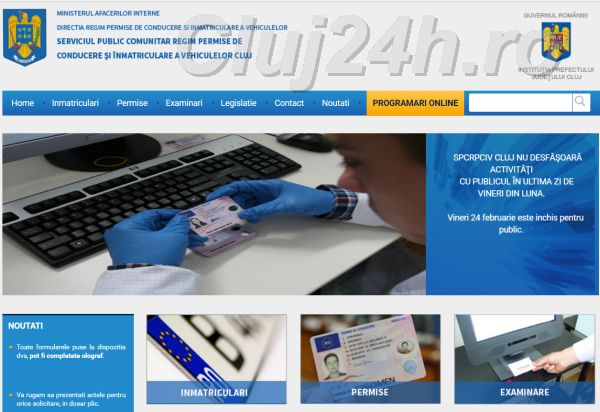 Mai multe ghișee disponibile pentru programările online la Serviciul Permise şi Înmatriculare a Vehiculelor Cluj