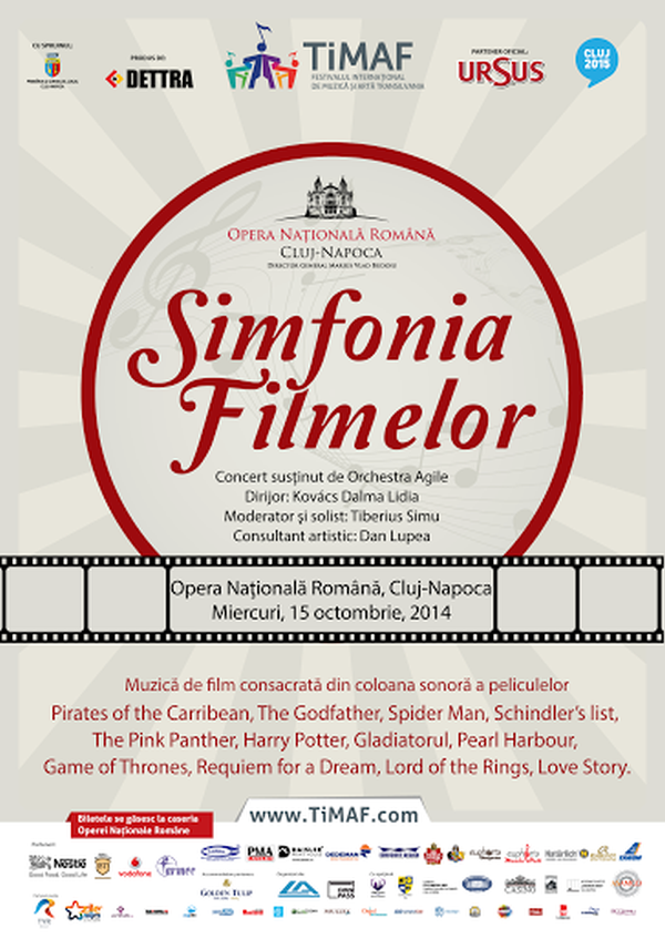 Simfonia Filmelor – un nou spectacol dedicat cinematografiei şi  muzicii simfonice în cadrul TiMAF