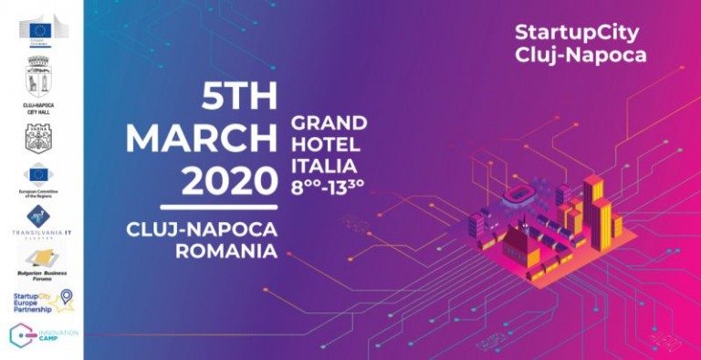 StartupCity Cluj-Napoca Martie 2020 – o serie de evenimente de inovare în parteneriat cu instituțiile europene
