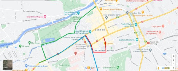 Trasee alternative la circulația prin Piața Lucian Blaga și str. Napoca.