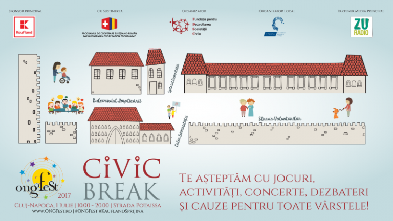 Clujenii sunt invitați sâmbătă într-un „Civic Break” la ONGFest!